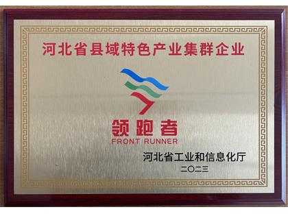 河北省縣域特色產業(yè)集群企業(yè)領跑者
